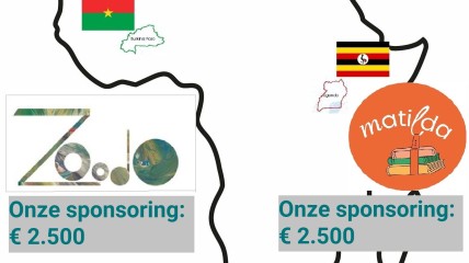 Opbrengst van onze 35e Tweedehands boeken- en platenverkoop t.v.v. Zoodo en Matilda